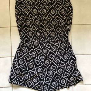 NWT Black & White Strapless Romper